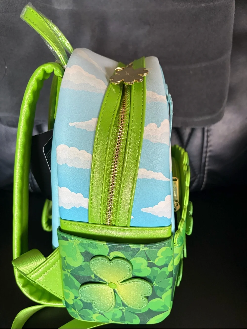 Loungefly Tinker Bell Green and Blue Shamrock Mini Backpack